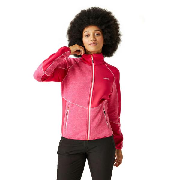 Regatta Womens/Ladies Lindalla VII Marl Full Zip Fleece Jacket - Flamingo Pink/Pink Potion - 