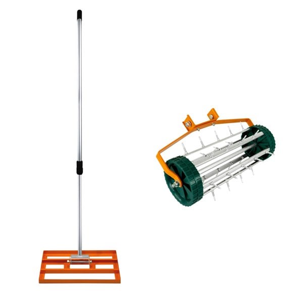 T-mech 50cm Lawn Leveller & Aerator – Orange