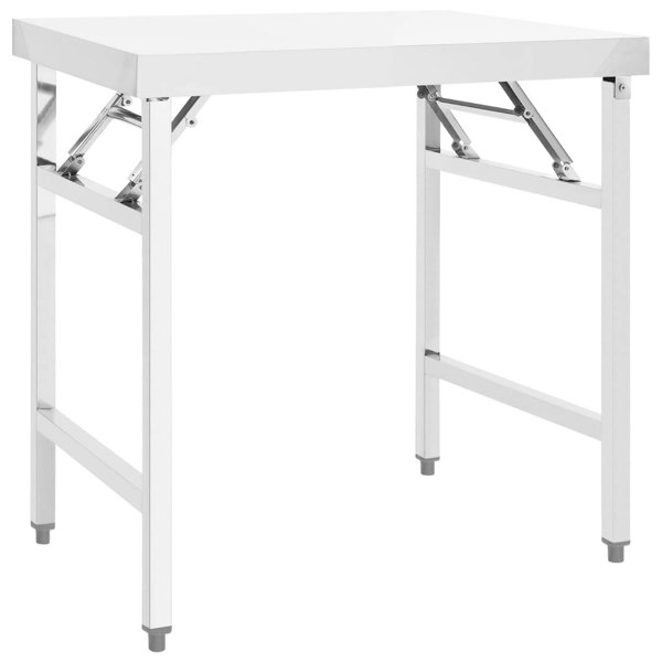 Berkfield Kitchen Folding Work Table 85x60x80 cm Stainless Steel