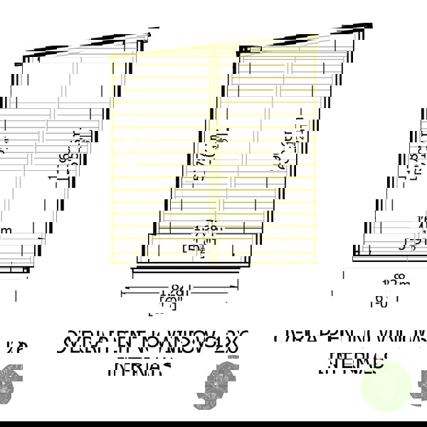 Shire Overlap 12x6 single door pent shed no windows