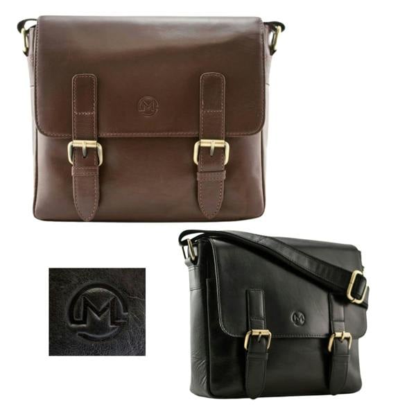 Mala Leather Toro Collection Leather Twin Buckle Satchel
