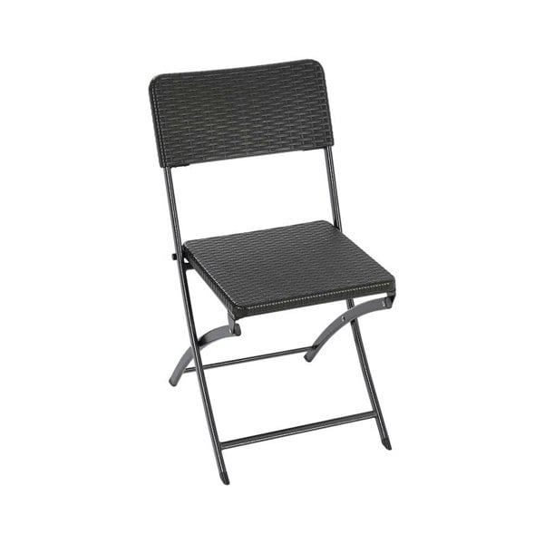 Set of 2 Outdoor Rattan Plastic Folding Chairs for Parties Events and More Garden Dining Sets Living and Home