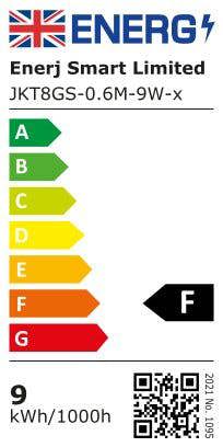 ENER-J Pack of 5 T8 09W LED Nano Plastic Tube 60cms 6000K, Super Bright, Wall and Ceiling White LED, 30000 Hours Long Life