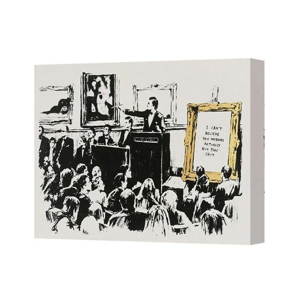 Benjamin Tate Design Canvas 5088 Funny Auction Scene Wall Art Print Home Decor