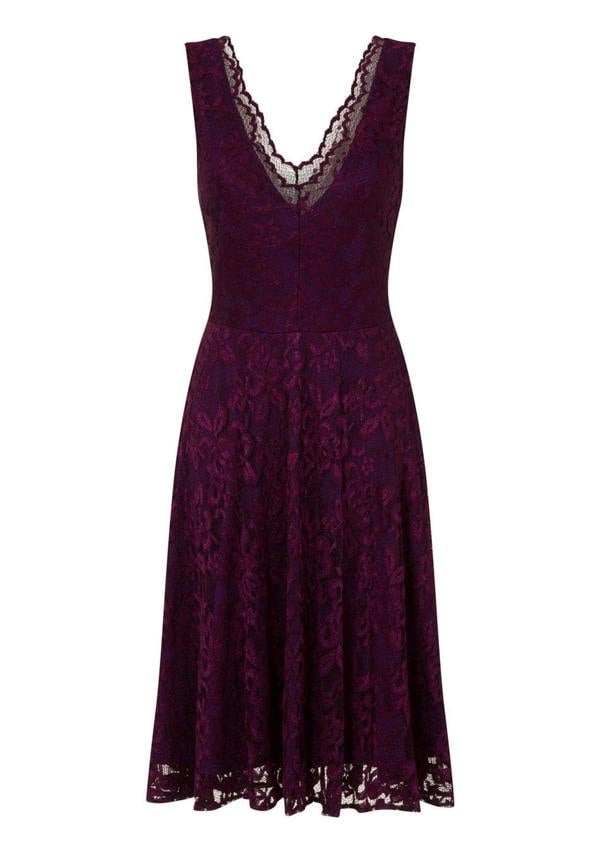 HotSquash V-Neck Floral Lace Dress