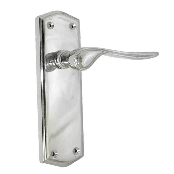 EDH Door Hardware Stellar Lever Latch Door Handles 167mm – Polished Chrome – 1 Pair