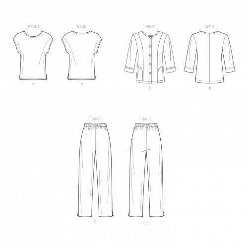 Simplicity Sewing Pattern 9269, Jackets, Tops, Trousers for Women, FF (18W-20W-22W-24W) - Intermediate