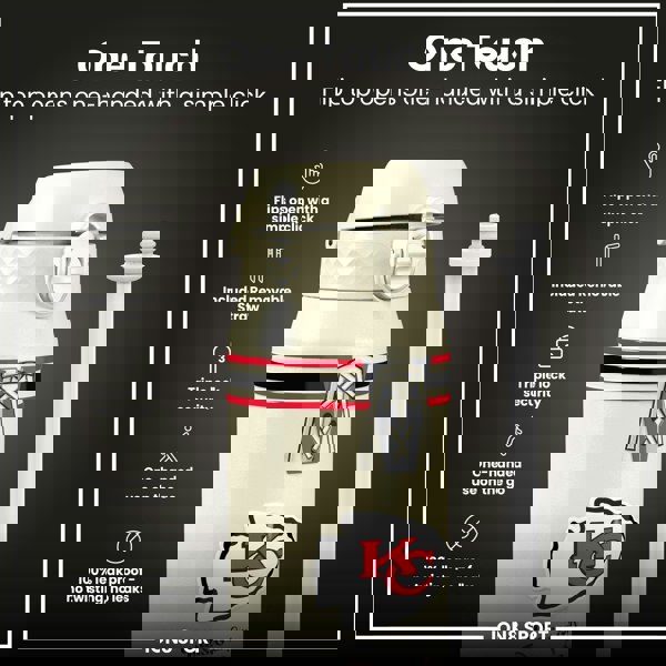 ION8 NFL x ION8 Insulated Steel Water Bottle, NFL Chiefs, 750ml (24oz)