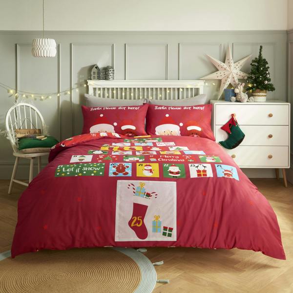 Smart Living Advent Calendar Reversible Polycotton Duvet Set- Multi