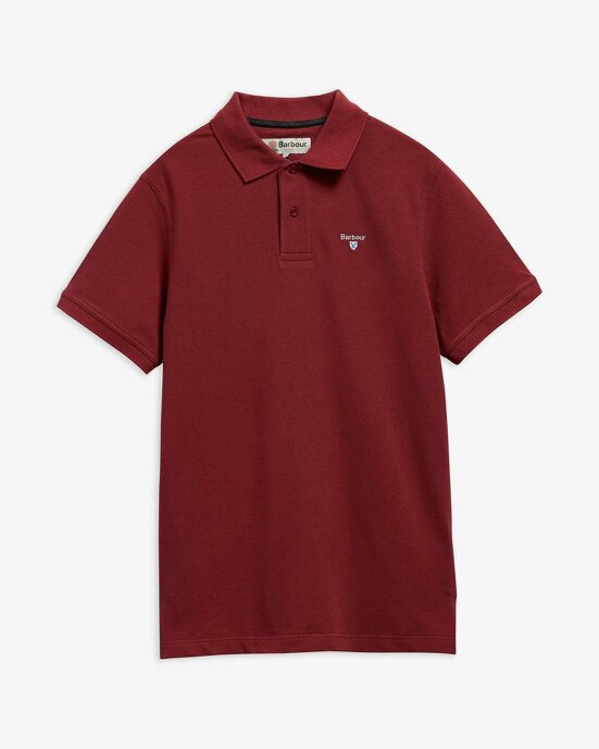 Barbour Tartan Pique Polo Shirt - Russet Red
