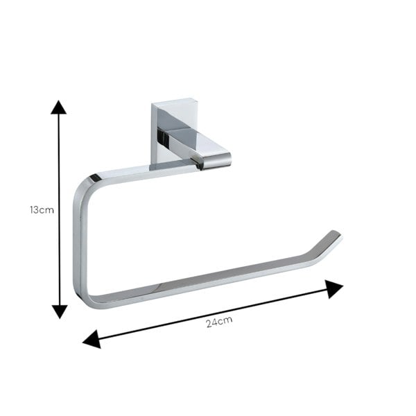 Showerdrape Unity Chrome Stainless Steel Wall Mounted 3 Piece Bathroom Accessory Set