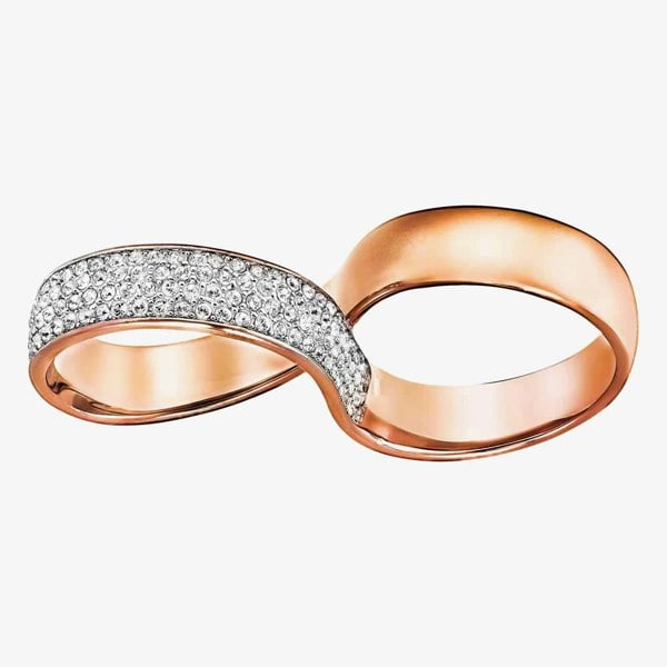 Swarovski Exist Rose Gold Tone Infinity Ring