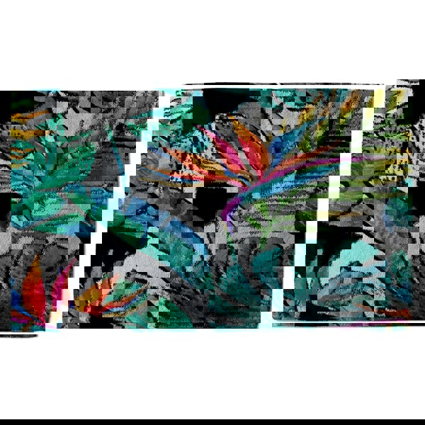 Benjamin Tate Design tropical leaves and flowers with contour (Bath Towel)