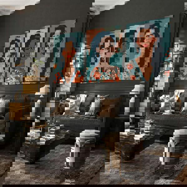 Artwork For Living Room Walls | Set of 3 Boho Women Wall art Prints