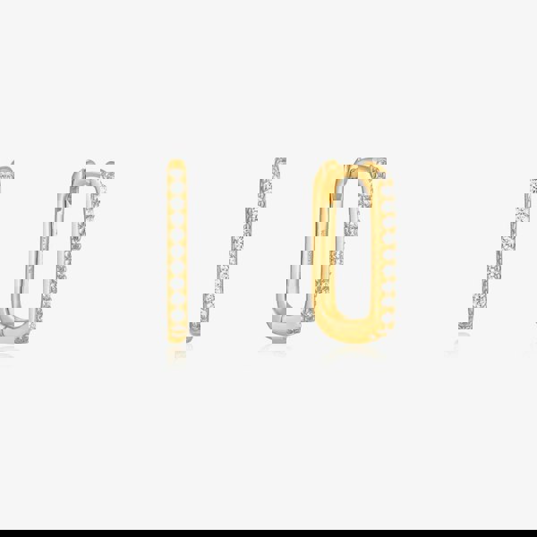 Ania Haie Glam Rock 14ct Gold Plated Sparkling Oval Hoop Earrings E037-04G