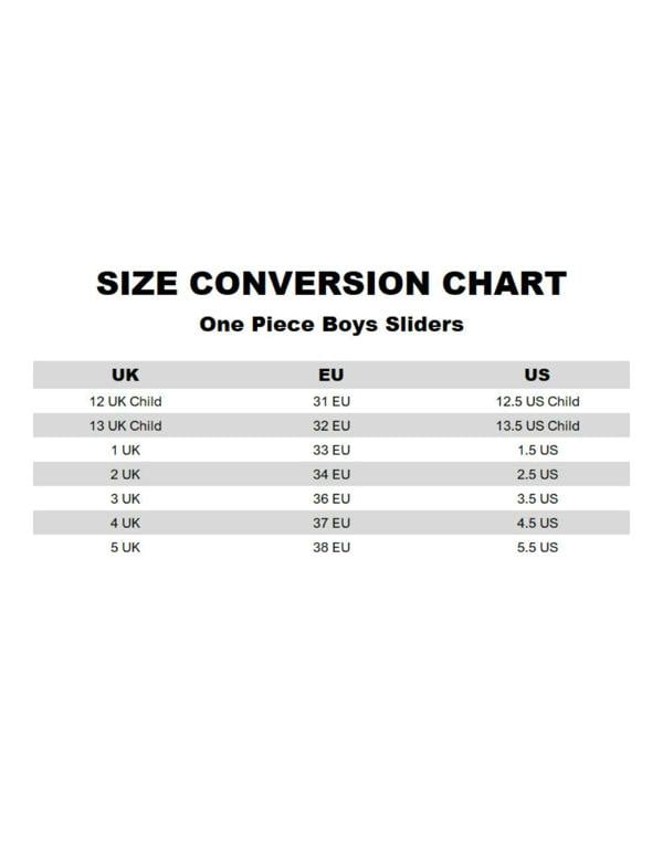 One Piece Boys Black Logo Sliders