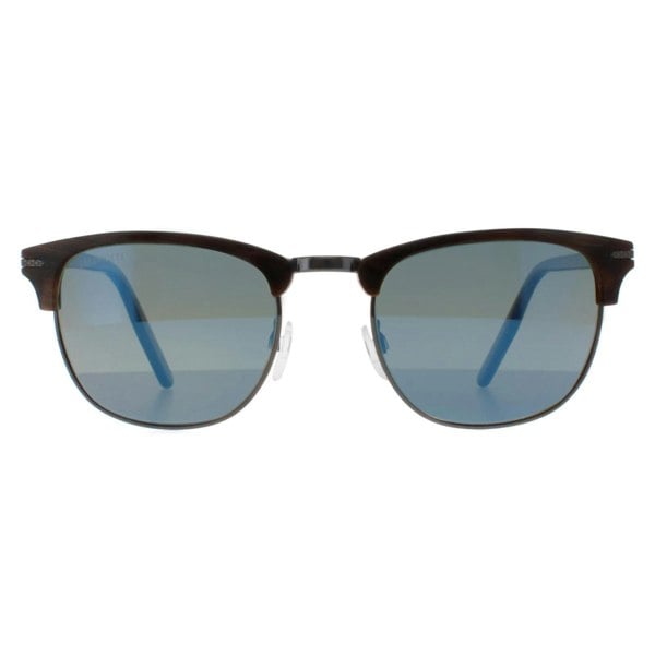 Serengeti Sunglasses Alray 8944 Shiny Wood Grain Blue 555nm Polarized