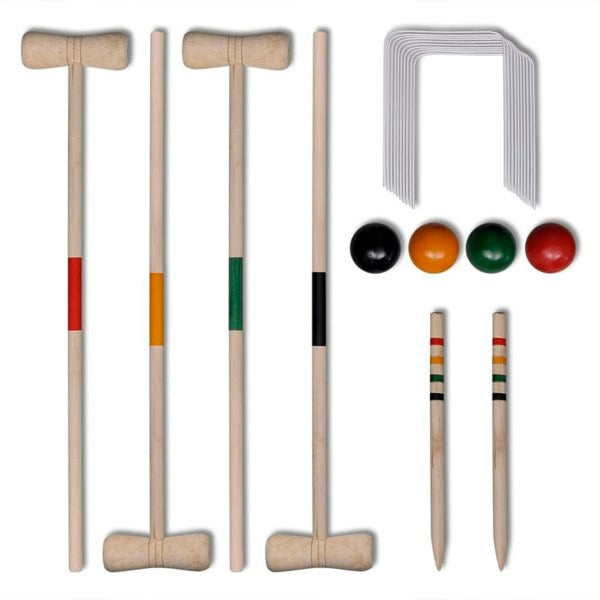 Berkfield 4 Player Wooden Croquet Set