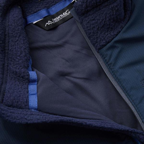 Regatta Mens Morran Water Resistant Full Zip Fleece Jacket - Navy - 