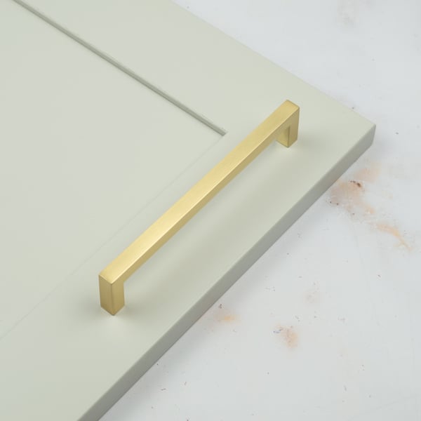 Handle & Home Satin Brass Square Handles
