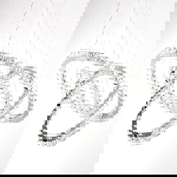 Pendant White LED Crystal Chandelier 2/3 Ring Design Ceiling Light Lighting Lamp-Non-Dimmable Pendant Living and Home