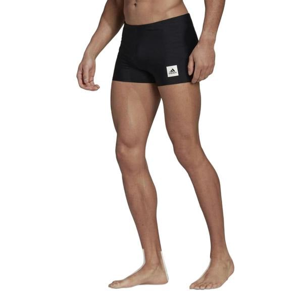 Adidas Mens Solid Fitted Swim Shorts - Black - 