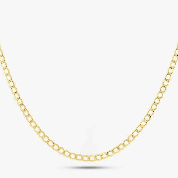 T. H. Baker 9ct Yellow Gold Fine Curb Chain HC070