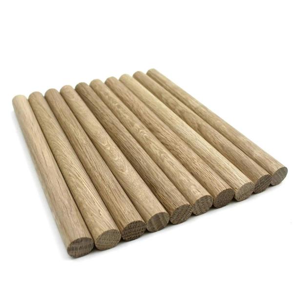 16mm Oak Dowel 200mm Length - Pack of 10 Dowels