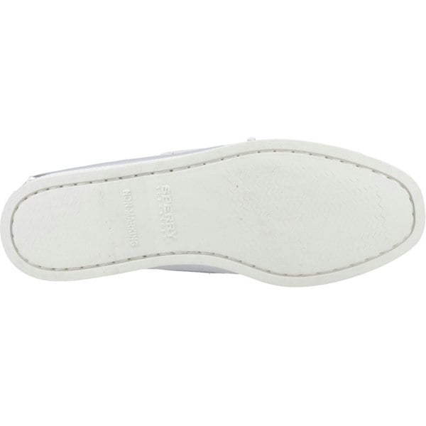 Sperry Authentic 2 Eye Leather Women's Silver Boat Shoes