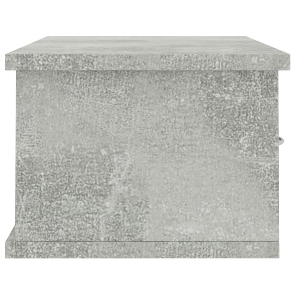 Berkfield Wall-mounted Drawer Shelf Concrete Grey 60x26x18.5 cm Engineered Wood