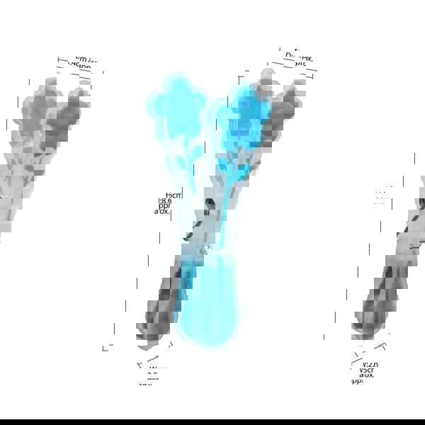 JVL Plastic Peg Basket, Grey with 24 Prism Soft Touch Flower Design Plastic Pegs, Multi