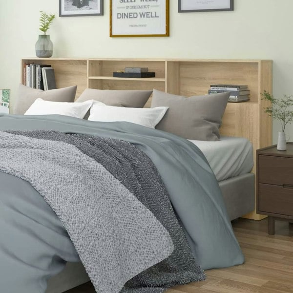 Berkfield Headboard Cabinet Sonoma Oak 220x19x103.5 cm