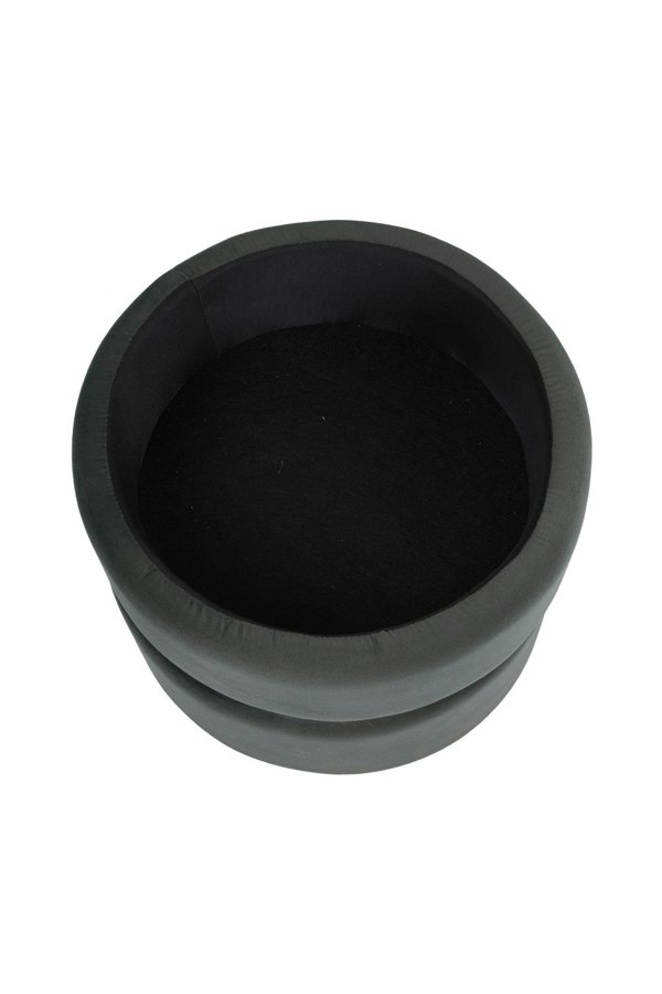 Living and Home Cylindrical Upholstered Storage Ottoman Foot Rest