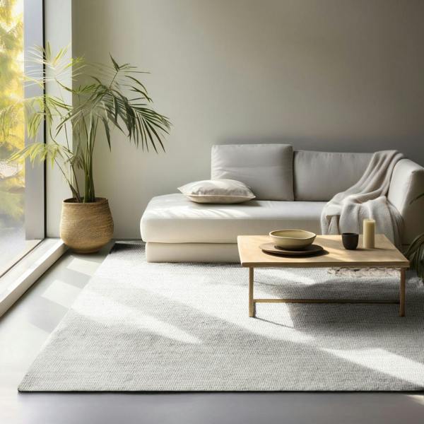 Boucle Jute Jaipur Rug White, textured design, easy care, durable lasting.