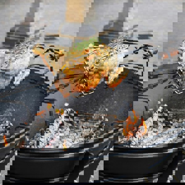 Ivyline Outdoor Metal Kendal Firebowl on Stand in Black