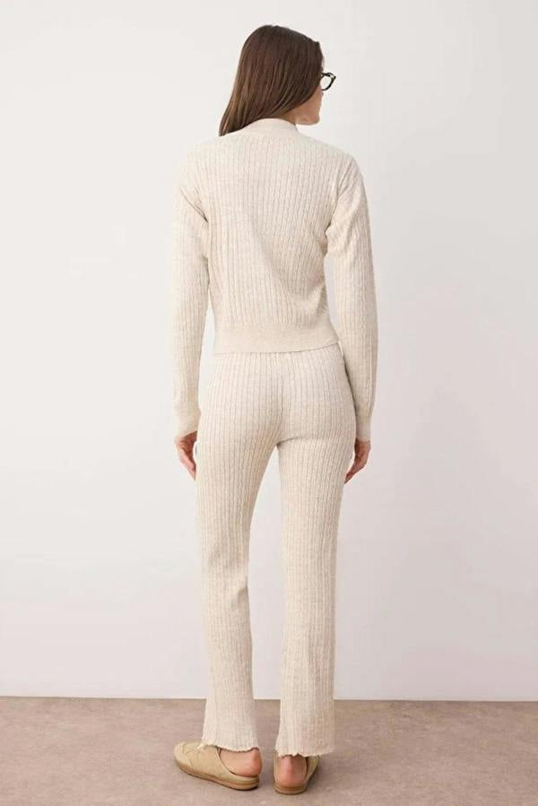 WOVCOR 2-Piece Zip-Up Knit Top & Pants Set