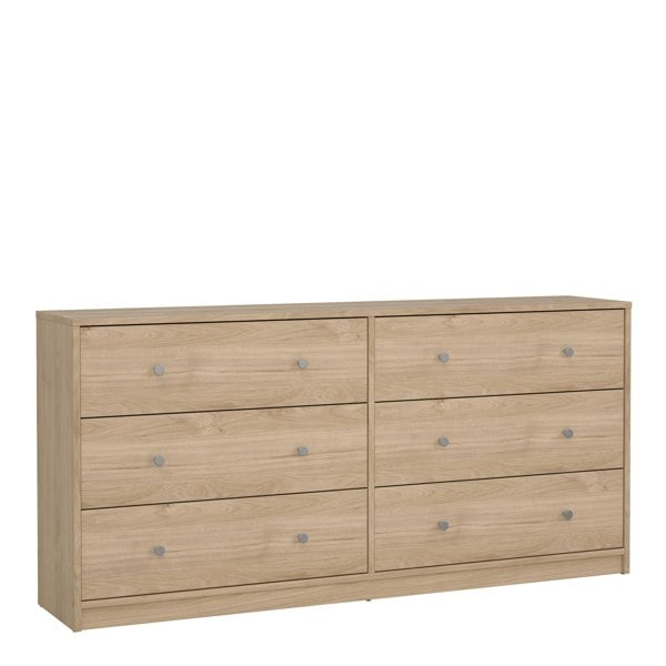 Furniture To Go May Chest of 6 Drawers (3+3) in Jackson Hickory Oak