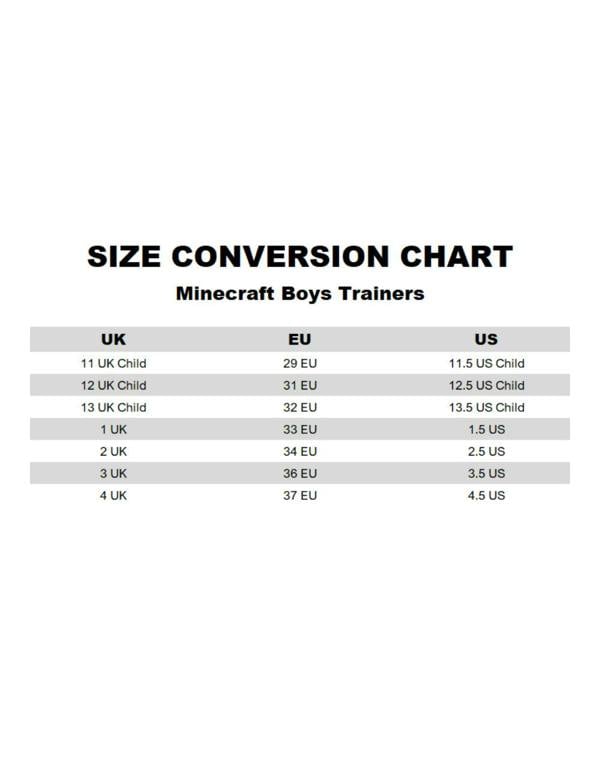 Minecraft Boys White Creeper Velcro Trainers