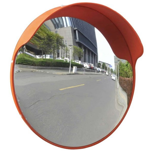 Berkfield Convex Traffic Mirror PC Plastic Orange 45 cm Outdoor