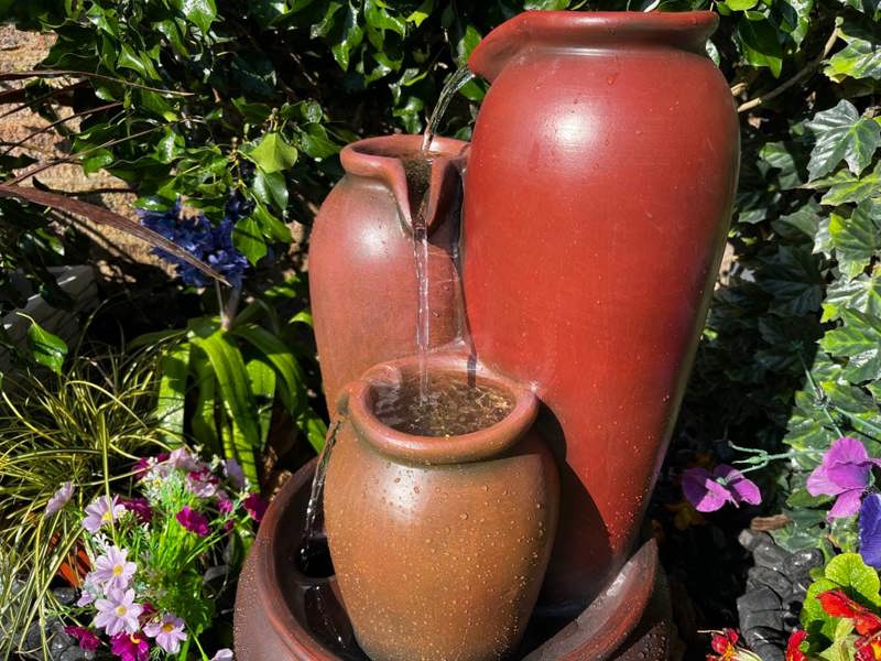Tranquillity Water Features 3 Pouring Urns Traditional Water Feature