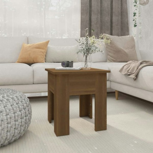 Berkfield Coffee Table Brown Oak 40x40x42 cm Engineered Wood