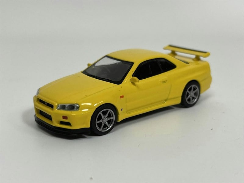 Mini GT Nissan Skyline GTR R34 V Spec Lightning Yellow RHD 1:64 Scale - MGT00762R