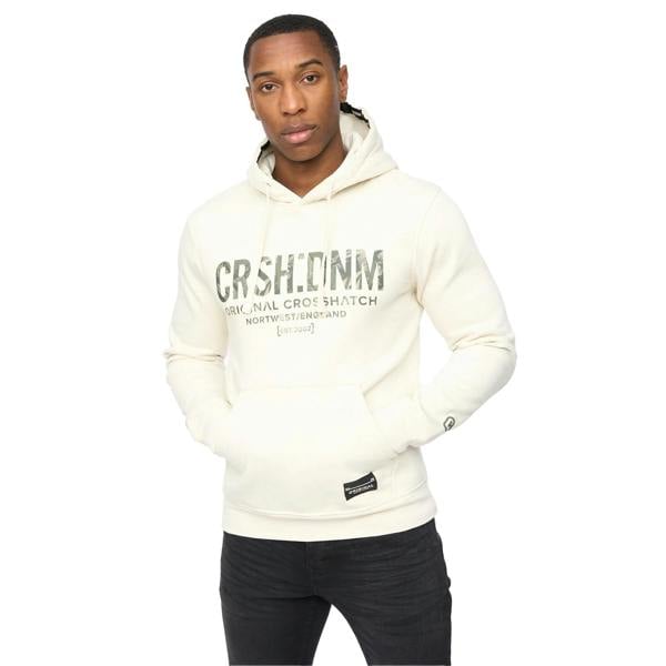 Crosshatch Mens Campbox Hoodie - Off White - 