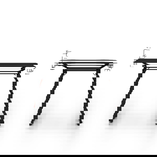 Dorel Home Oblivion Gaming Desk in Black / Red