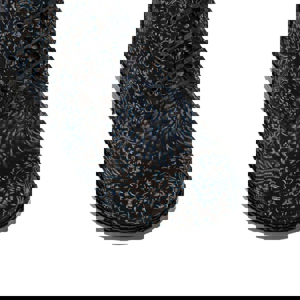 Embassy London Laviva High - Black & Blue - Women's leather-lined wide fit high ankle boot