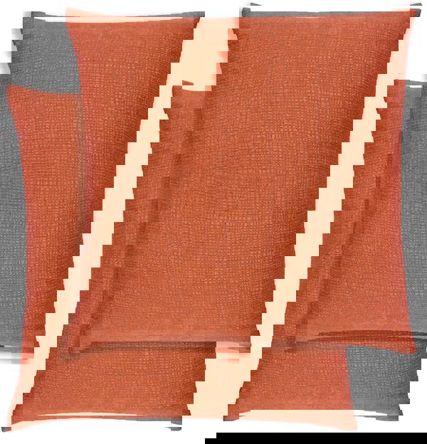 Enhanced Living Pair of Matrix Textured Double Sided Zip Opening Piped Edge Cushion Covers - 43x43cm - Cases Only