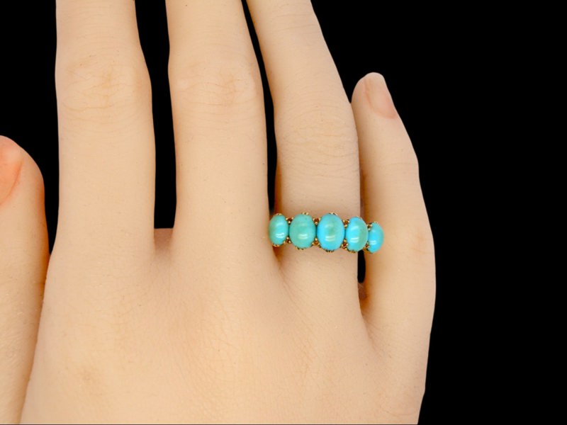 Vintage Tom An antique Turquoise dress ring