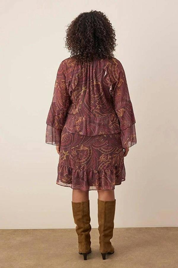 WOVCOR Chiffon Woven Plus Size Dress