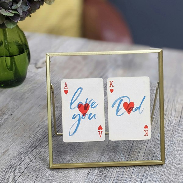 Hands & Hearts Love you Dad playing cards print