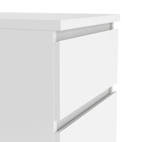 Wyld Haus Budapest White Wooden Narrow Chest 5 Drawers